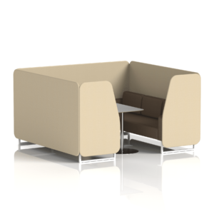 Brixworth Booth With White Legs And Grey Table In Two Tone - Image 90