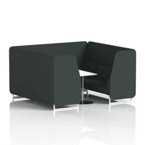 Brixworth Booth With White Legs And White Table In Single Tone - Image 62