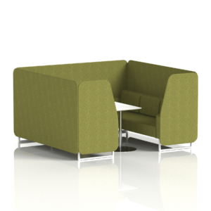 Brixworth Booth With White Legs And White Table In Single Tone - Image 64