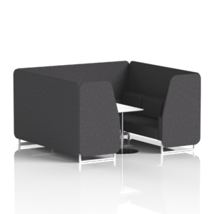 Brixworth Booth With White Legs And White Table In Single Tone - Image 67