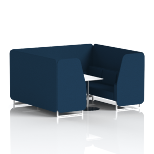 Brixworth Booth With White Legs And White Table In Single Tone - Image 68