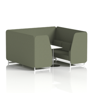 Brixworth Booth With White Legs And White Table In Single Tone - Image 74