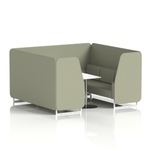 Brixworth Booth With White Legs And White Table In Single Tone - Image 75