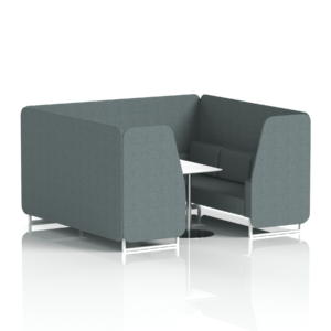 Brixworth Booth With White Legs And White Table In Single Tone - Image 78