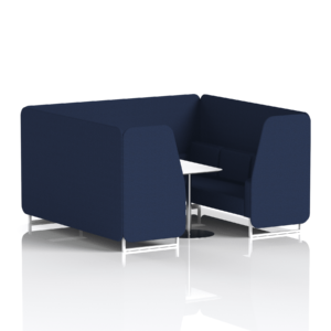 Brixworth Booth With White Legs And White Table In Single Tone - Image 80