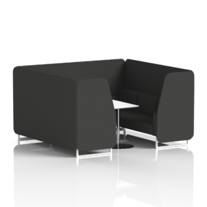Brixworth Booth With White Legs And White Table In Single Tone - Image 81