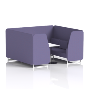 Brixworth Booth With White Legs And White Table In Single Tone - Image 82