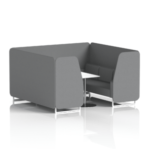 Brixworth Booth With White Legs And White Table In Single Tone - Image 83