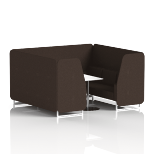 Brixworth Booth With White Legs And White Table In Single Tone - Image 84