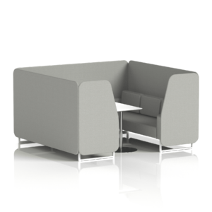 Brixworth Booth With White Legs And White Table In Single Tone - Image 88