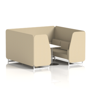Brixworth Booth With White Legs And White Table In Single Tone - Image 90