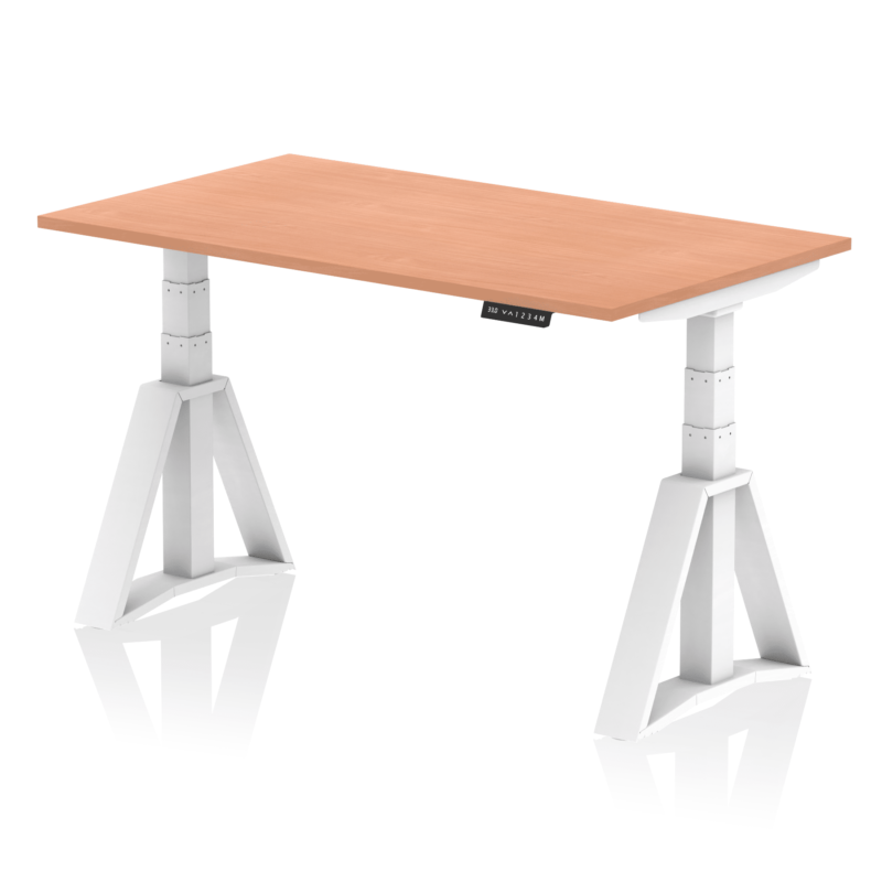 Air Height Adjustable Desk without Cable Ports With Piste Foot - Image 22
