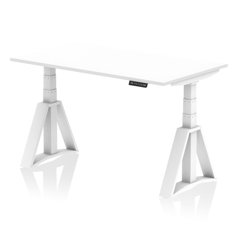 Air Height Adjustable Desk without Cable Ports With Piste Foot - Image 30