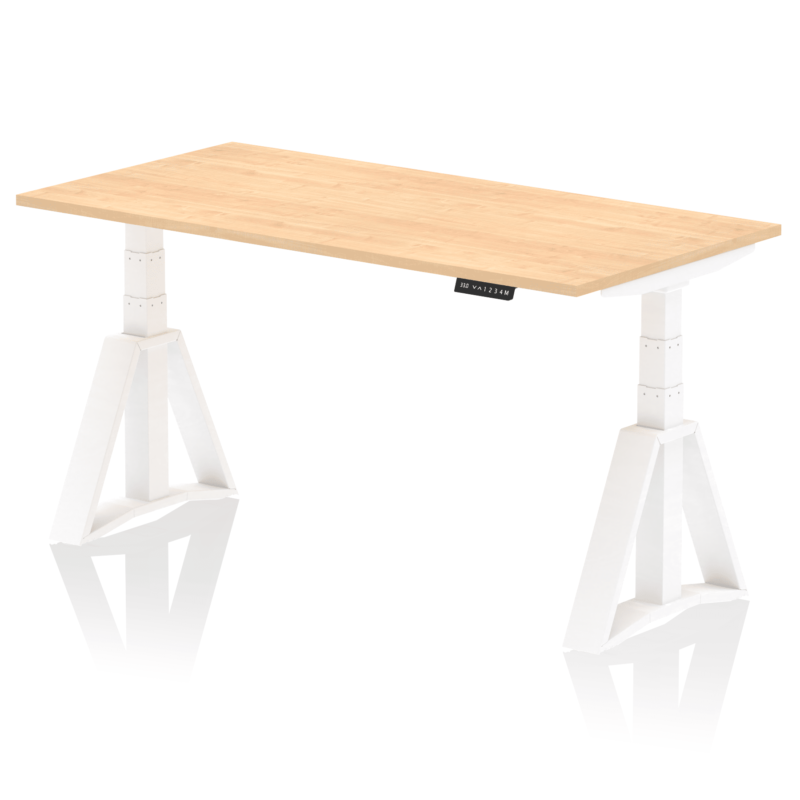Air Height Adjustable Desk without Cable Ports With Piste Foot - Image 35