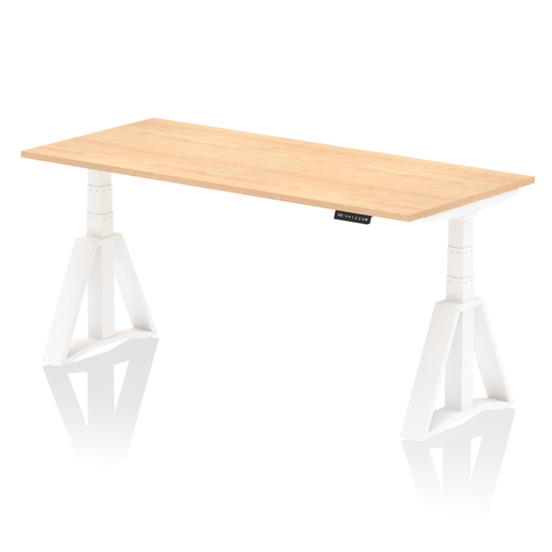 Air Height Adjustable Desk without Cable Ports With Piste Foot - Image 36