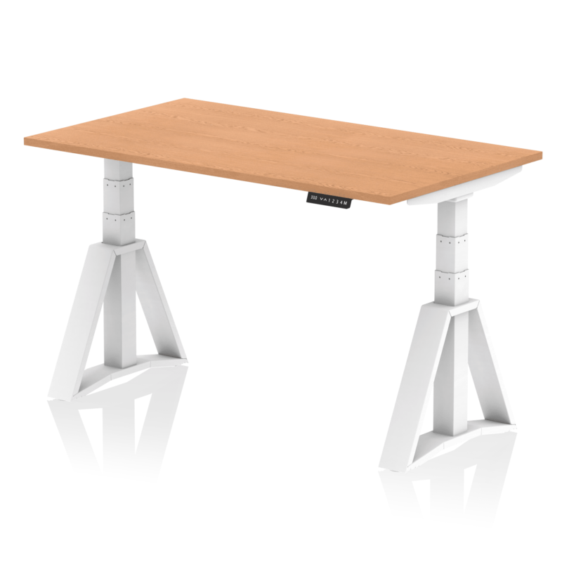 Air Height Adjustable Desk without Cable Ports With Piste Foot - Image 38