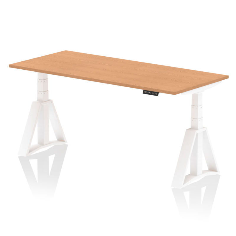 Air Height Adjustable Desk without Cable Ports With Piste Foot - Image 40