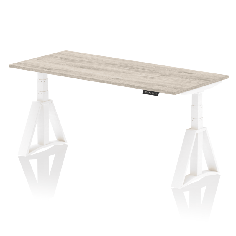 Air Height Adjustable Desk without Cable Ports With Piste Foot - Image 48