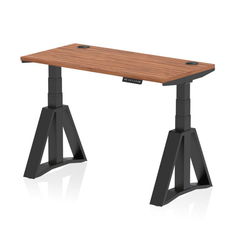 Air Height Adjustable Slimline Desk With Cable Ports With Piste Foot - Image 53