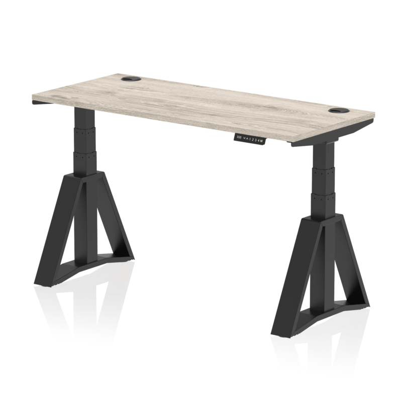 Air Height Adjustable Slimline Desk With Cable Ports With Piste Foot - Image 70