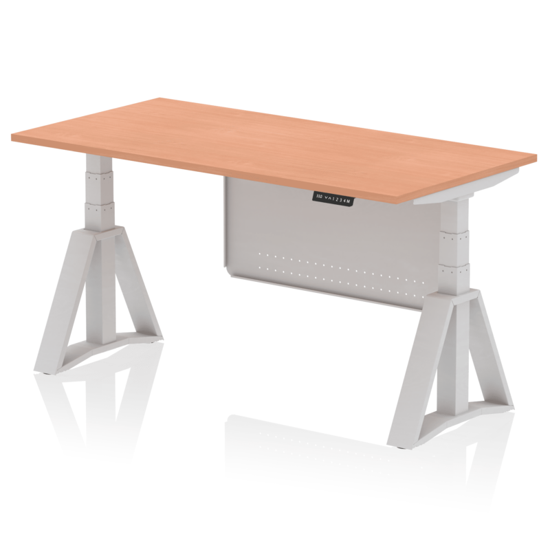 Air Height Adjustable Desk without Cable Ports With Steel Modesty Panel With Piste Foot - Image 3