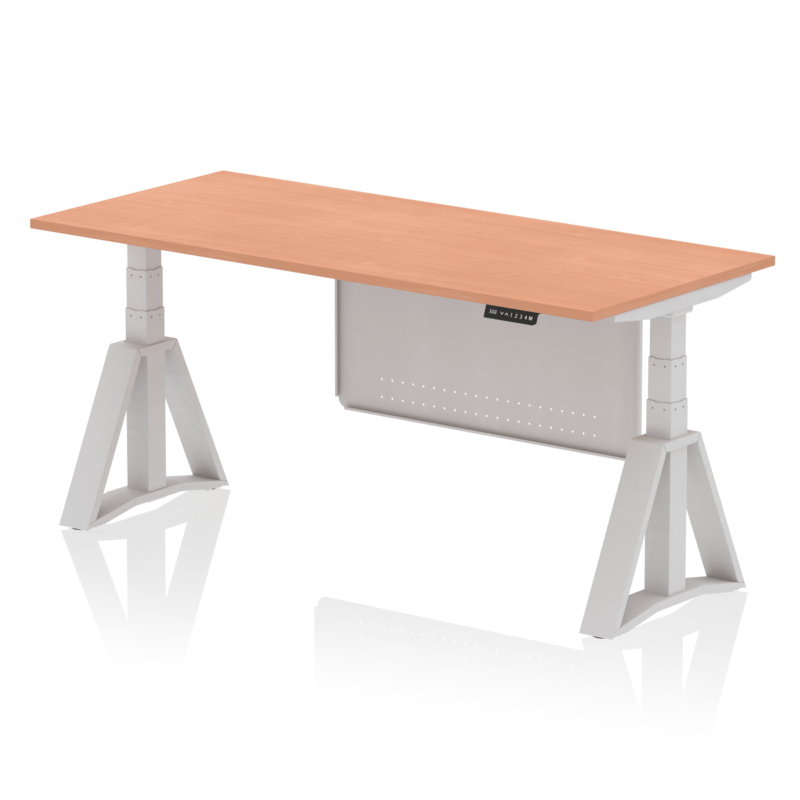 Air Height Adjustable Desk without Cable Ports With Steel Modesty Panel With Piste Foot - Image 4