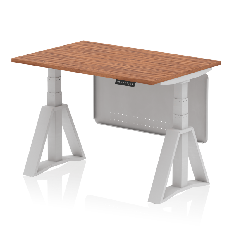 Air Height Adjustable Desk without Cable Ports With Steel Modesty Panel With Piste Foot - Image 5