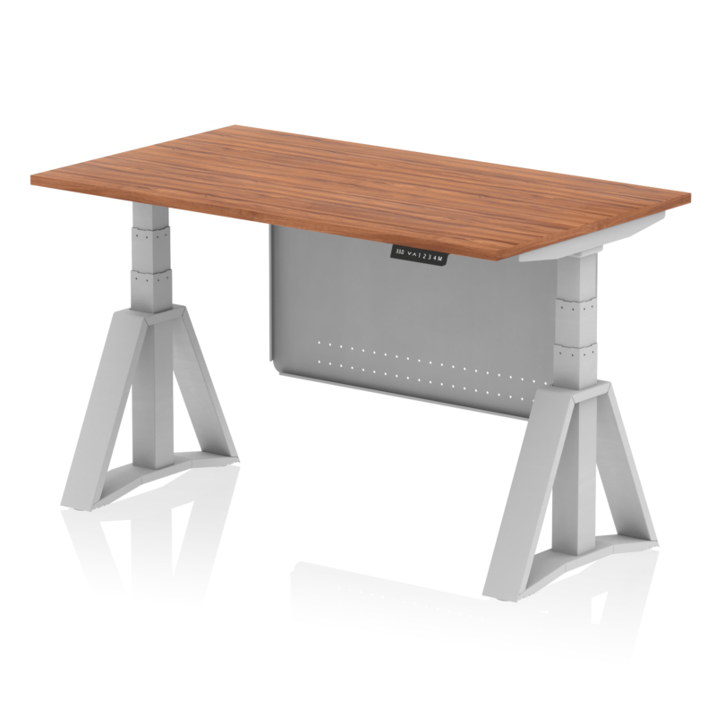 Air Height Adjustable Desk without Cable Ports With Steel Modesty Panel With Piste Foot - Image 6