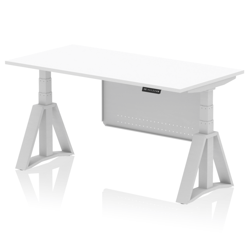 Air Height Adjustable Desk without Cable Ports With Steel Modesty Panel With Piste Foot - Image 11