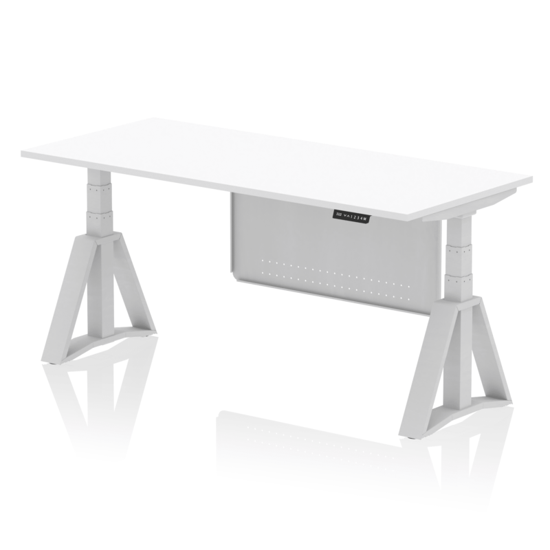 Air Height Adjustable Desk without Cable Ports With Steel Modesty Panel With Piste Foot - Image 12