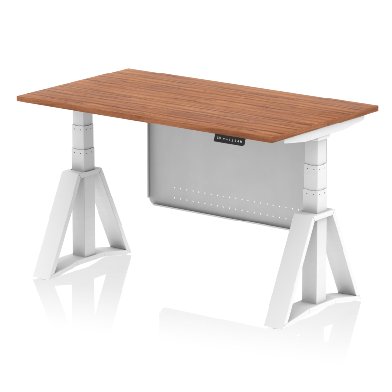 Air Height Adjustable Desk without Cable Ports With Steel Modesty Panel With Piste Foot - Image 26