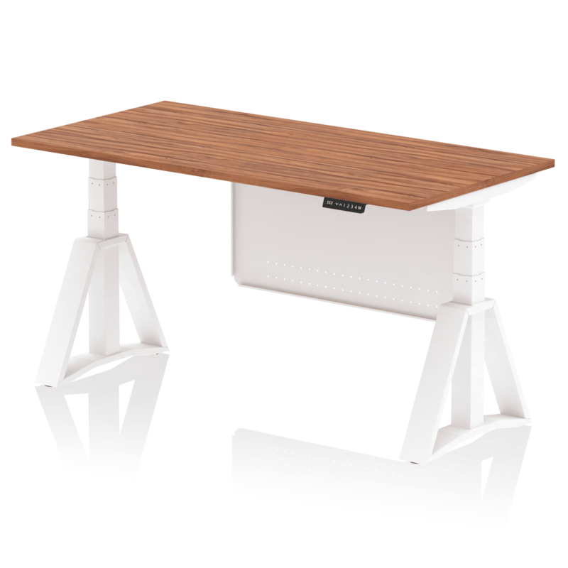 Air Height Adjustable Desk without Cable Ports With Steel Modesty Panel With Piste Foot - Image 27