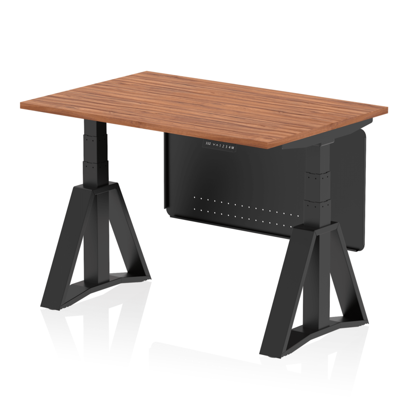 Air Height Adjustable Desk without Cable Ports With Steel Modesty Panel With Piste Foot - Image 53