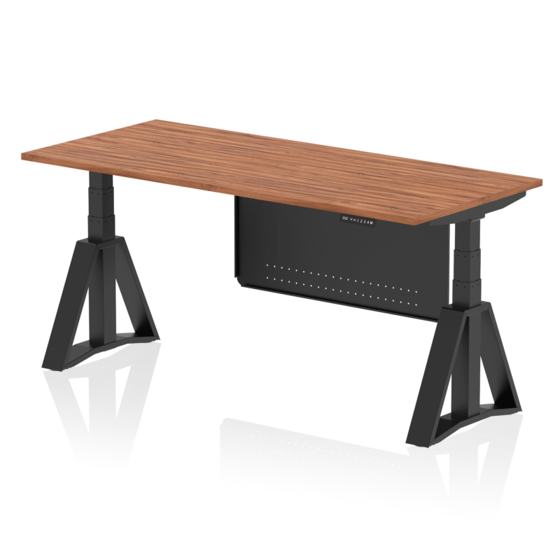 Air Height Adjustable Desk without Cable Ports With Steel Modesty Panel With Piste Foot - Image 56