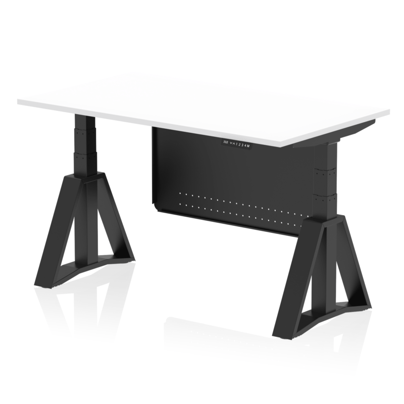 Air Height Adjustable Desk without Cable Ports With Steel Modesty Panel With Piste Foot - Image 58