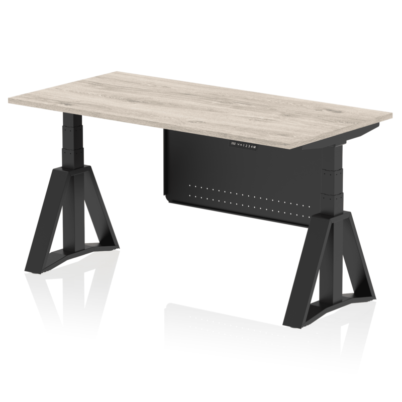 Air Height Adjustable Desk without Cable Ports With Steel Modesty Panel With Piste Foot - Image 71