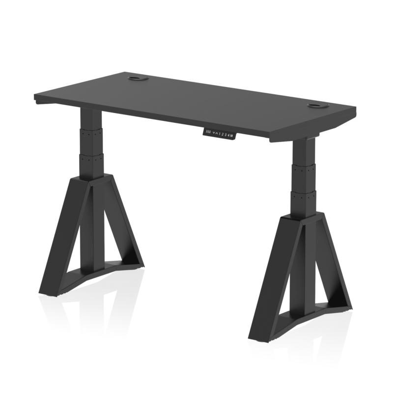 Air Height Adjustable Slimline Desk With Cable Ports With Piste Foot - Image 73