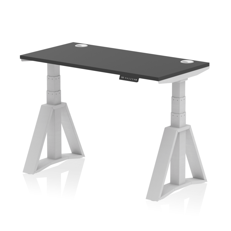 Air Height Adjustable Slimline Desk With Cable Ports With Piste Foot - Image 74