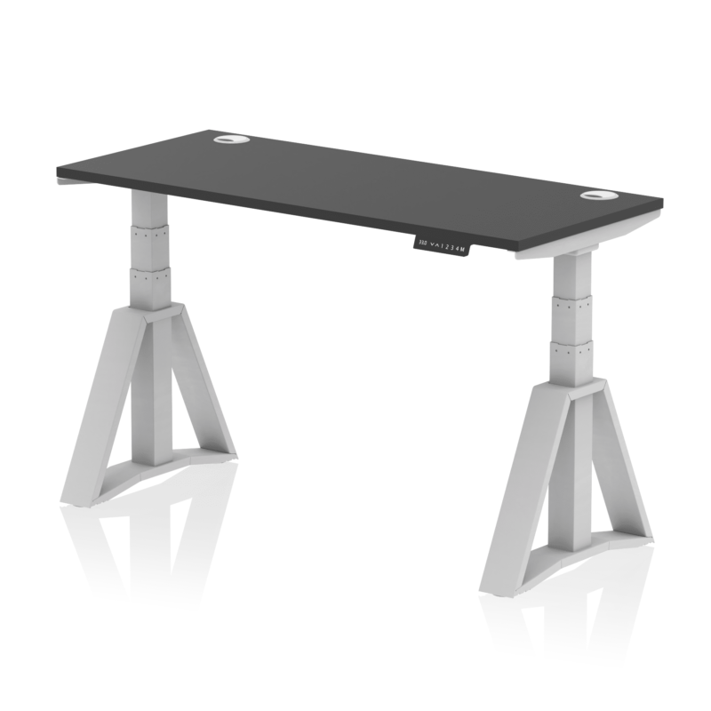 Air Height Adjustable Slimline Desk With Cable Ports With Piste Foot - Image 77